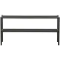 WOOOD Ferro Schuhregal Schwarz - Stapelbares 2-Lagiges Schuhschrank aus Metall Schuhablage 40x85x35 cm