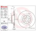 2x Bremsscheibe BREMBO 09.E478.41 passend für TESLA