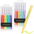 Textmarker Set 12 bunte Farben, No Bleed, Dry Fast, Bibel Marker