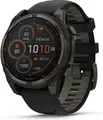 Garmin Fenix 8 47 mm carbongrau am Silikonarmband graphit [Wi-Fi, Sapphire Solar