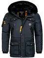 Geographical Norway warme Herren Winter Jacke Parka Outdoor ACORE Luxus SKI Anorak Winter Jacke Wintermantel Mantel, Farbe:Navy, Größe:S