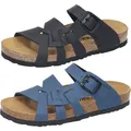 Dr. Brinkmann Damen und Herren Pantolette mit weicher Lederdecksohle 700565, Größe:39 EU, Farbe:Schwarz - Schwarz - 39