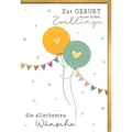 Verlag Dominique Grußkarten Geburt - Baby - Freudiges Ereignis - Zwillinge - Karte mit Umschlag- L