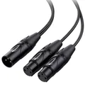 Cable Matters Symmetrisches XLR Splitter Kabel – 0,5m (XLR-Stecker-zu-Buchse-x2)