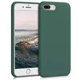 kwmobile Hülle kompatibel mit Apple iPhone 7 Plus/iPhone 8 Plus Hülle - Silikon Handy Case - Handyhülle weiche Oberfläche - kabelloses Laden - Tannengrün