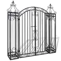 vidaXL Gartentor Schmiedeeisen 122x20,5x134cm Gartenpforte Gartentür Zauntor