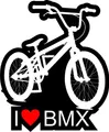 NetSpares 1 x Aufkleber I Love BMX Fahrrad Rad WM Style Tuning Sticker Fun Gag Decal OEM