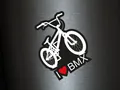 1 x Aufkleber I Love BMX Fahrrad Rad WM Style Tuning Sticker Fun Gag Decal OEM