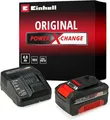 Original Einhell Starter Kit PXC 4,0 Ah (18 V, 900 W, Akku + 3 A Ladegerät, 75 min Ladezeit, Power X-Change, Li-Ion, Lademanagement, LED-Anzeige)