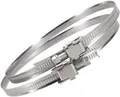 HG Power Schlauch Rohrschellen 100mm 2 Stück Edelstahl Schlauchschellen Spannbereich 60-110mm Klemme Clip Worm Drive für fixieren Abluftschlauch und Abluftventilator