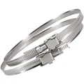 Schlauchschellen Edelstahl 60-110mm, 2 Stück, Spannband, Rohrklemme, Verstellbar