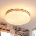 Deckenleuchte Lindby, Amilia, dimmbar, Metallisch, für Badezimmer, Glas, Modern - 6.5