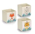 Zeller Present Aufbewahrungsbox Animals (Set, 3 St), Vlies, faltbar, verschiedene Tiermotive