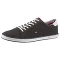 Tommy Hilfiger H2285ARLOW 1D Sneaker, Freizeitschuh, Halbschuh, Schnürer mit seitlicher Flaggen-Stickerei blau 43 EU