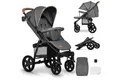 lionelo Kinder-Buggy ANNET PLUS, Fußdecke, großer Korb, ab 0 bis 36 Monate
