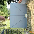 Faltbarer Terrassen-Seitenfächer Grau 240 × 160 cm