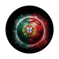 Fußball Portugal Flagge Magnet mit Flaschenöffner rund EM 2024 Fanartikel Portugiesischer Fußball Grüner Roter Ball Sport Magnet mit Flaschenöffner