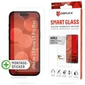 DISPLEX Smart Glass 9H für Apple iPhone 15 Plus/15 Pro Max Montagesticker, unzerbrechlich, ultra-dünn, unsichtbar