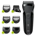 Braun Series 3 300BT, Rotationstrasierer, Schwarz, Tasten, 1 mm, Akku, Nickel-Metallhydrid (NiMH) - Schwarz
