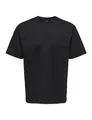 ONLY & SONS Herren Rundhals T-Shirt ONSFRED - Relaxed Fit S-XXL Schwarz Weiss, Größe:L, Farbe:Black 22022532