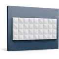 ORAC DECOR W113 MODERN COBBLE 3D Wandpaneel Zierelement 2 m 200 cm x 2,2 cm x 25 cm Weiß