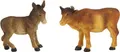 FADEDA 2X Ochs und Esel stehend/Höhe:6 cm/handbemalt/detailgetreue Krippen Figuren - Weihnachten Tisch Dekoration Krippe Zubehör