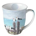 Tasse, Porzellantasse MÖWEN | Seagulls on the dock 0,4l by Ambiente
