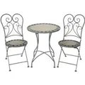 Acamp Klappstuhl die Provence Edelstahl Anthrazit Grau 3er Set