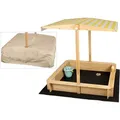 needs&wants Sandkasten, Gelb, Holz, 113x113x113 cm, Outdoor Spielzeug, Sandkästen