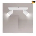 Deckenstrahler LED Weiß 2 Flammig Drehbar Schwenkbar GU10