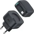 Usams ad. Netzwerk. 1Xusb-C Mit Usb-C Einziehbares Kabel Pd+Qc 35W Gan Schnellladen Schwarz/Schwarz Xmf Serie Cc202Tc01 (Us-Cc202) - Schwarz