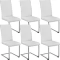 tectake® Set Schwingstuhl Bettina gepolstert mit Kunstlederbezug 41 x 52 x 99 cm