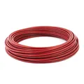 25m DRAHTSEIL in PVC 2/4mm ROT verzinkt Stahlseil Seil Draht Stahl