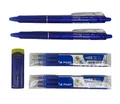 2 Pilot FriXion Ball Clicker 0.7 blau + 6 Ersatzminen 0.7  + FriXion Radierer