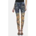 Cipo & Baxx Slim-fit-Jeans Jeans Mit coolen Schriftzügen, WD440 blau|orange 28