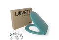 LUVETT WC-Sitz C100 mit Absenkautomatik, Duroplast Antibakteriell, Universelle O-Form (Komplett-Set, Inklusive 3 Befestigungsarten), mit Original SoftClose® Absenkautomatik, Duroplast