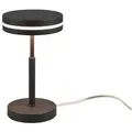 Kleine Led Tischleuchte Franklin Rund, Anthrazit, Höhe 25cm