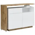 Vente-Unique Barmöbel, Natur, Weiß, Holz, 1 Schubladen, Rechteckig, 130x95x40 cm, Esszimmer, Barmöbel, Barschränke & Theken