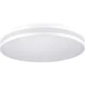 LED Deckenleuchte, Notlichtfunktion, Glas, Weiß, D 30 cm
