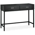 Konsolentisch, Flurtisch Mit 2 Schubladen, Hbt: 81x110x42 Cm, Schmaler Ablagetisch, Flur & Wohnzimmer, Schwarz - Relaxdays