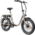 Remington FR 1.0 E Bike 20 Zoll Pedelec Klapprad Damen oder Herren 160-200 cm Elektrofahrrad 250 W 7 Gang beige - Beige