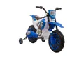 HOMCOM Elektro-Kindermotorrad Elektrofahrzeug mit 2 abnehmbaren Stützrädern ab 3 Jahre Blau+Weiß, Belastbarkeit 30 kg, (1-tlg), 106.5L x 51.5B x 68H cm
