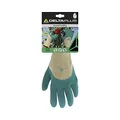 Delta Plus DPVV831 Polycotton gestrickter Handschuh - Latex-Beschichtung auf Handinnenfläche, Finger und Halber Rücken, Grün, Größe 10
