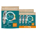 PURINA ONE BIFENSIS Adult Katzenfutter trocken, reich an Huhn, 6x750g (6x750g)