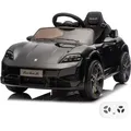 Porsche Taycan Turbo S Kinder Elektroauto 12V (1–5 Jahre) – Offiziell Lizenziert, mit Fernbedienung, LED & Soft-Start – Kinder Elektrofahrzeu... - Schwarz
