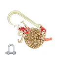 VEVOR 8mmx1,8m G80 Abschleppkette J/T/R-Haken Stahlkette Transportkette 2448kg