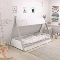 Babybett TIPI mit Lattenrost 70x140cm Kleinkindbett Kinderbett Indianerzelt Zelt