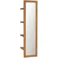 vidaXL Wandspiegel mit Regalen 30x30x120 cm Teak Massivholz 289070