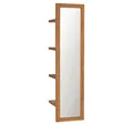 vidaXL Spiegel NA Wandspiegel mit Regalen 30x30x120 cm Teak Massivholz