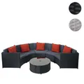 Mendler Poly-Rattan Garnitur rund HWC-E17, Garten-Set Sitzgruppe ~ Variantenangebot 65118+65119+65120
